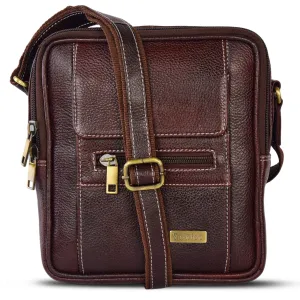 LEATHER SLING BAG 998918 (BROWN)