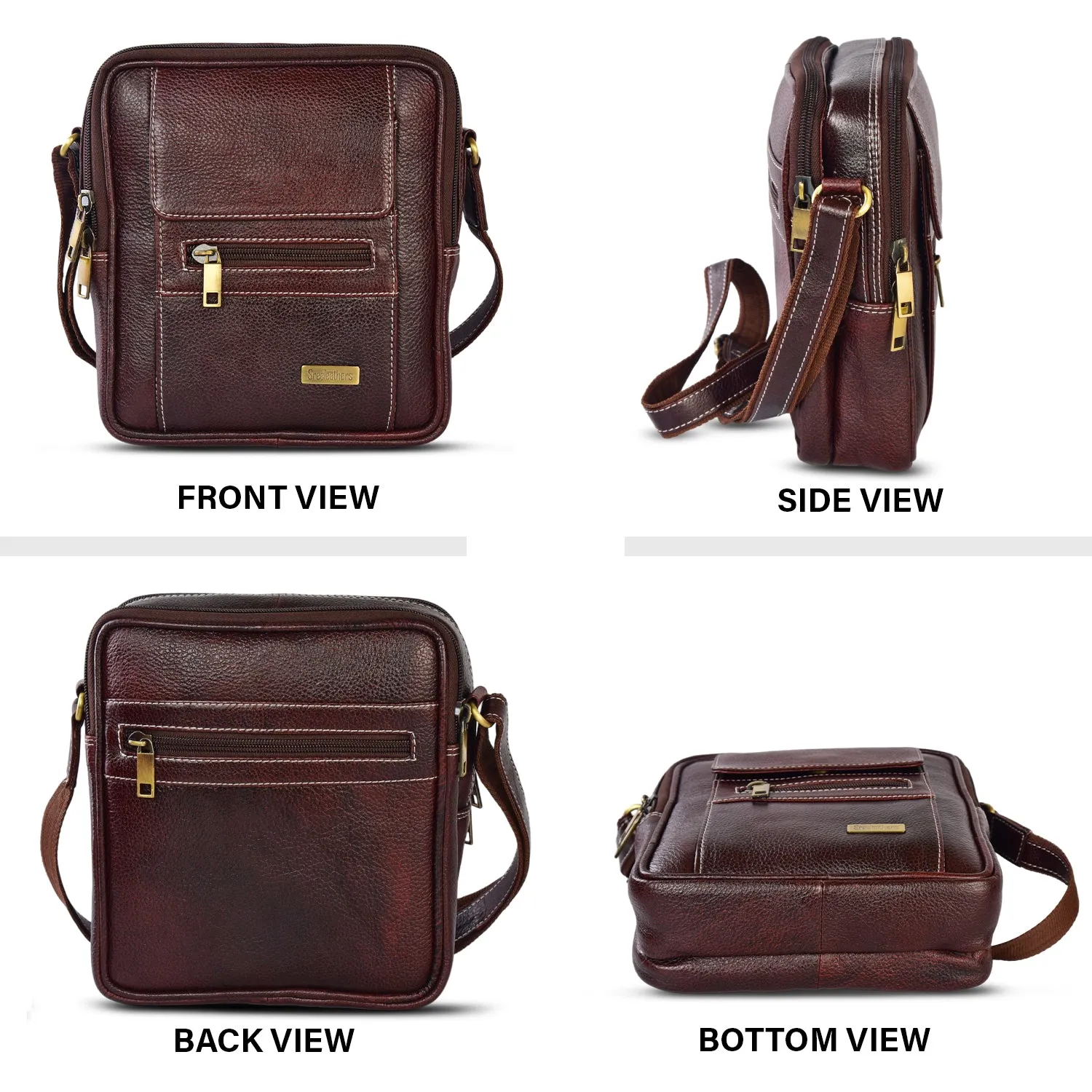 LEATHER SLING BAG 998918 (BROWN)