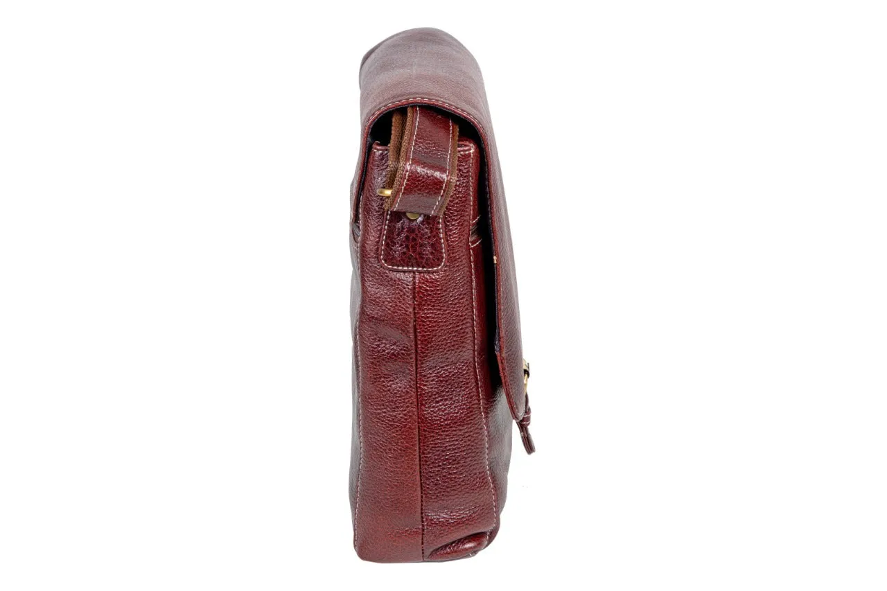 LEATHER SLING BAG 998921 (BROWN)