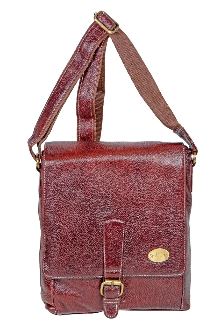 LEATHER SLING BAG 998921 (BROWN)