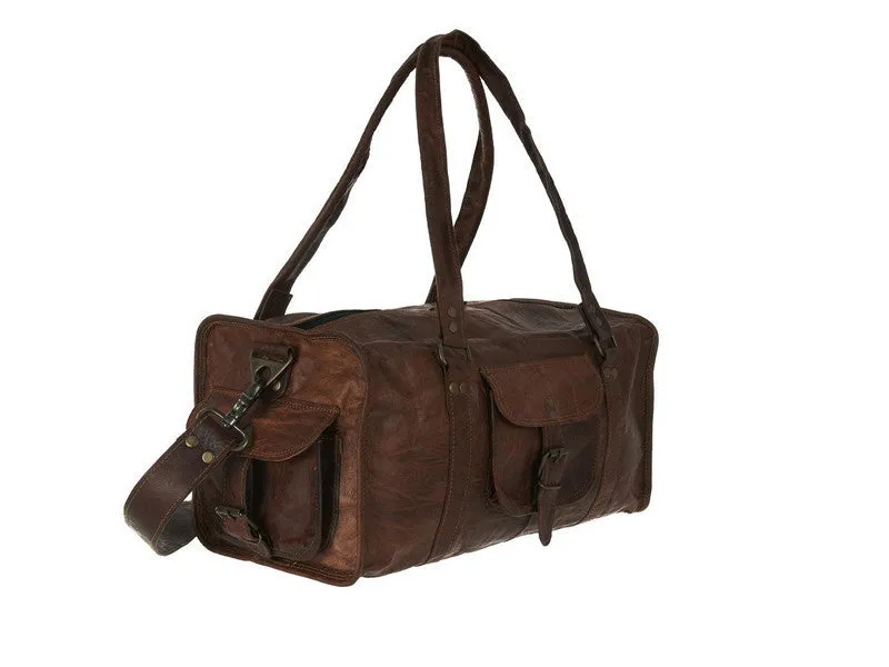 Leather Weekender Duffel 20"