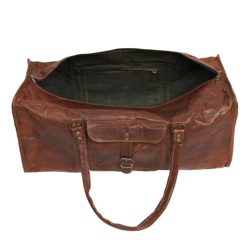 Leather Weekender Duffel 20"