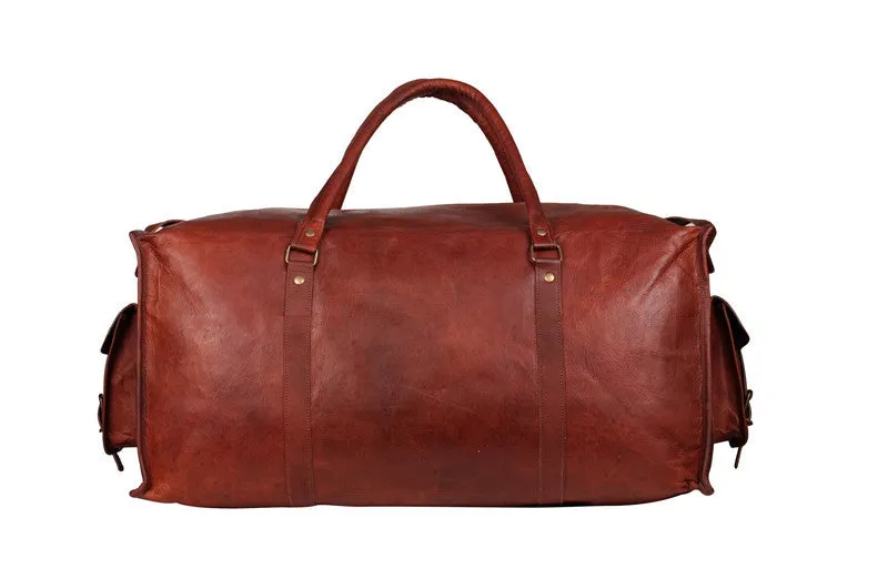 Leather Weekender Duffel 20"