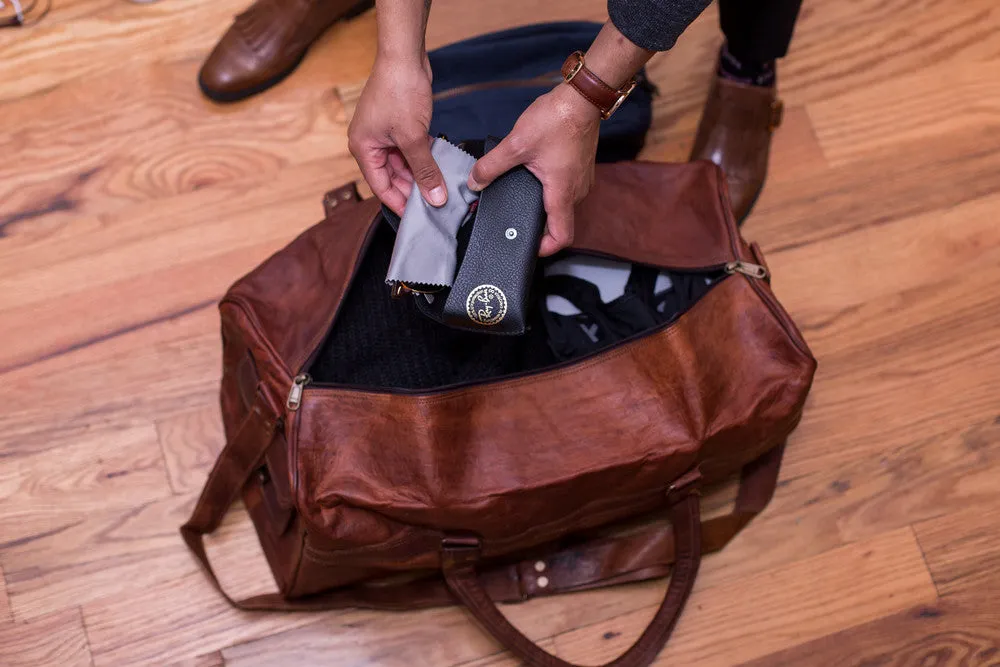 Leather Weekender Duffel 20"