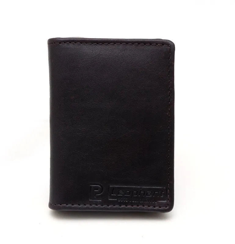 leophat Men Ethnic Brown Genuine Leather Wallet (9 Card Slots)