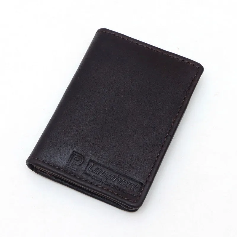 leophat Men Ethnic Brown Genuine Leather Wallet (9 Card Slots)