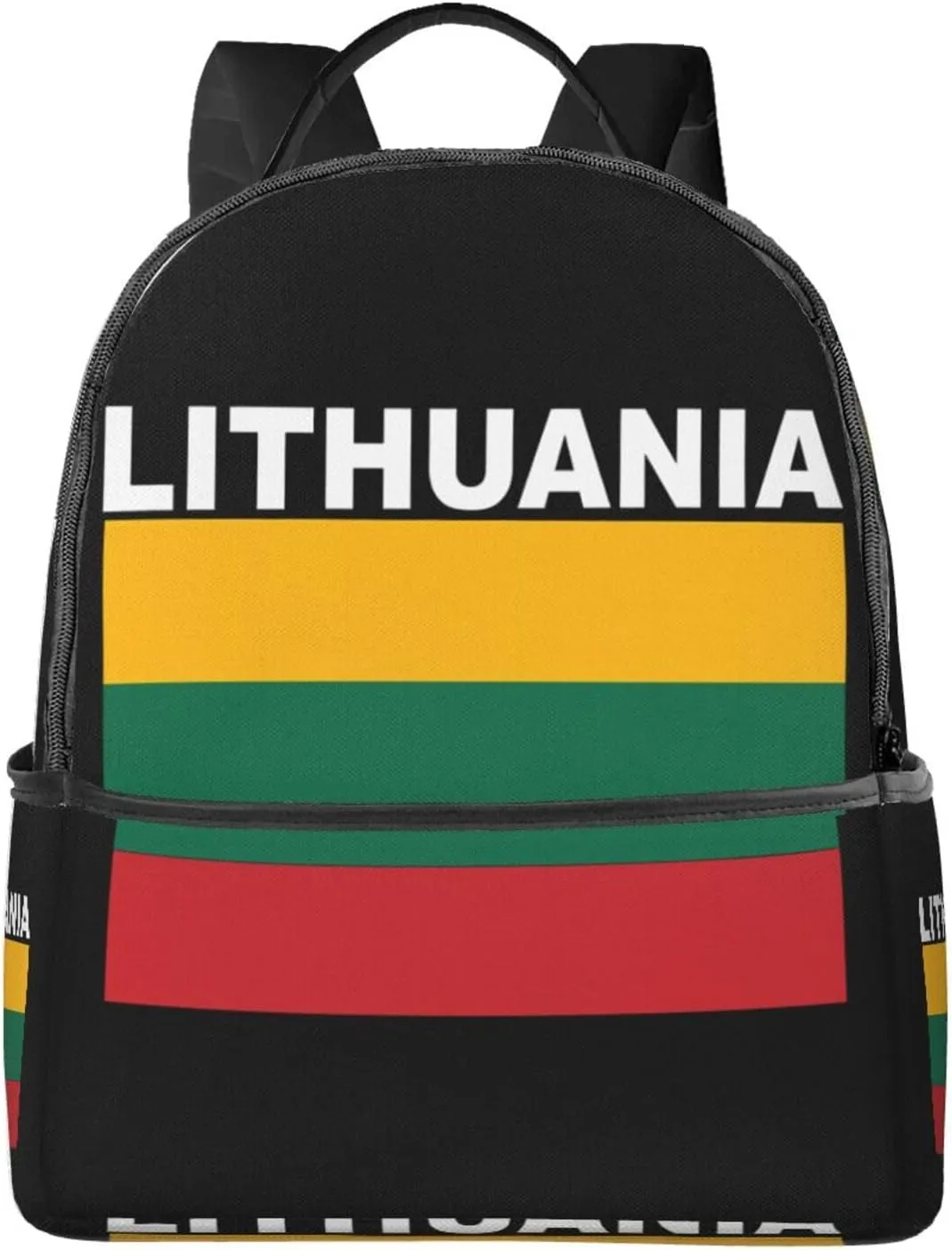 Lithuania Flag Casual Backpacks Laptop Backpack Carry-on Daypack Sports Travel Rucksack Lightweight Working Bag for Outdoor Hiking Cycling Walking