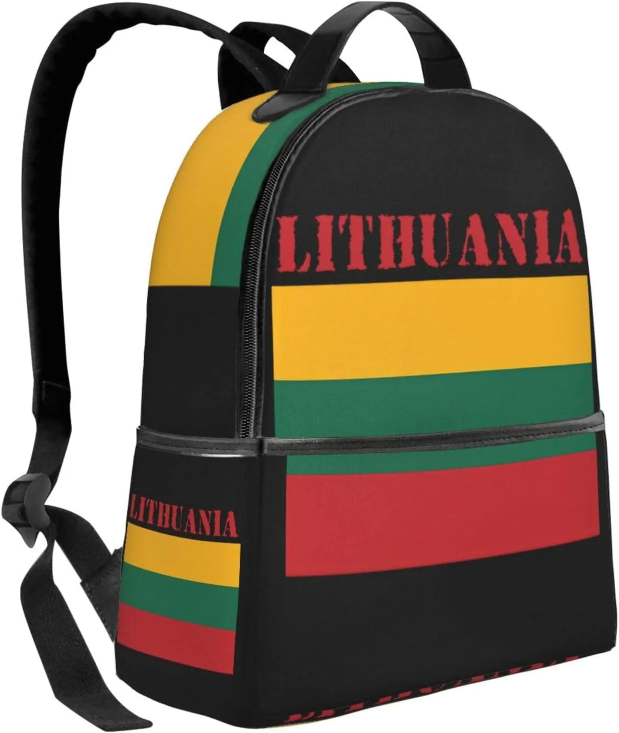 Lithuania Flag Casual Backpacks Laptop Backpack Carry-on Daypack Sports Travel Rucksack Lightweight Working Bag for Outdoor Hiking Cycling Walking