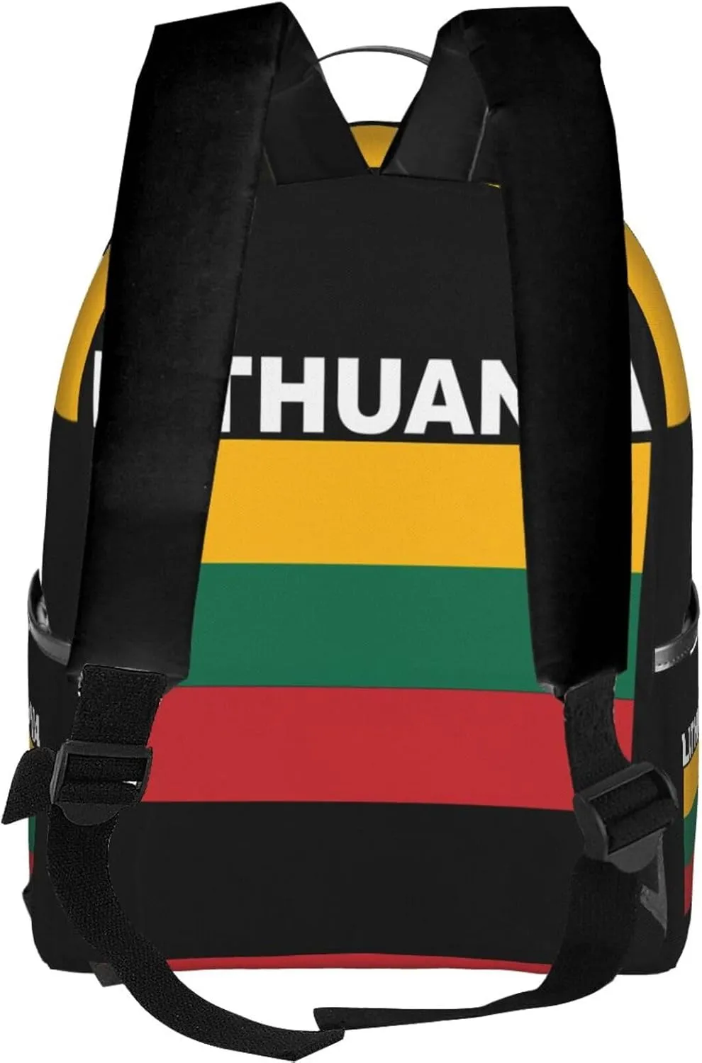 Lithuania Flag Casual Backpacks Laptop Backpack Carry-on Daypack Sports Travel Rucksack Lightweight Working Bag for Outdoor Hiking Cycling Walking