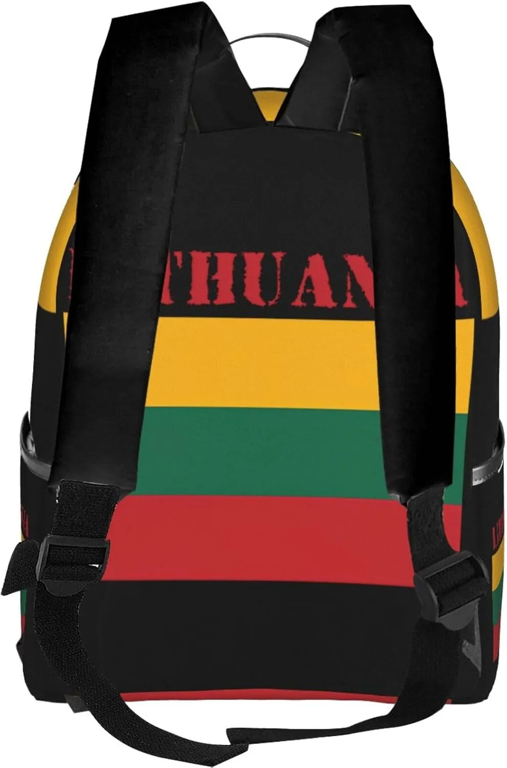 Lithuania Flag Casual Backpacks Laptop Backpack Carry-on Daypack Sports Travel Rucksack Lightweight Working Bag for Outdoor Hiking Cycling Walking