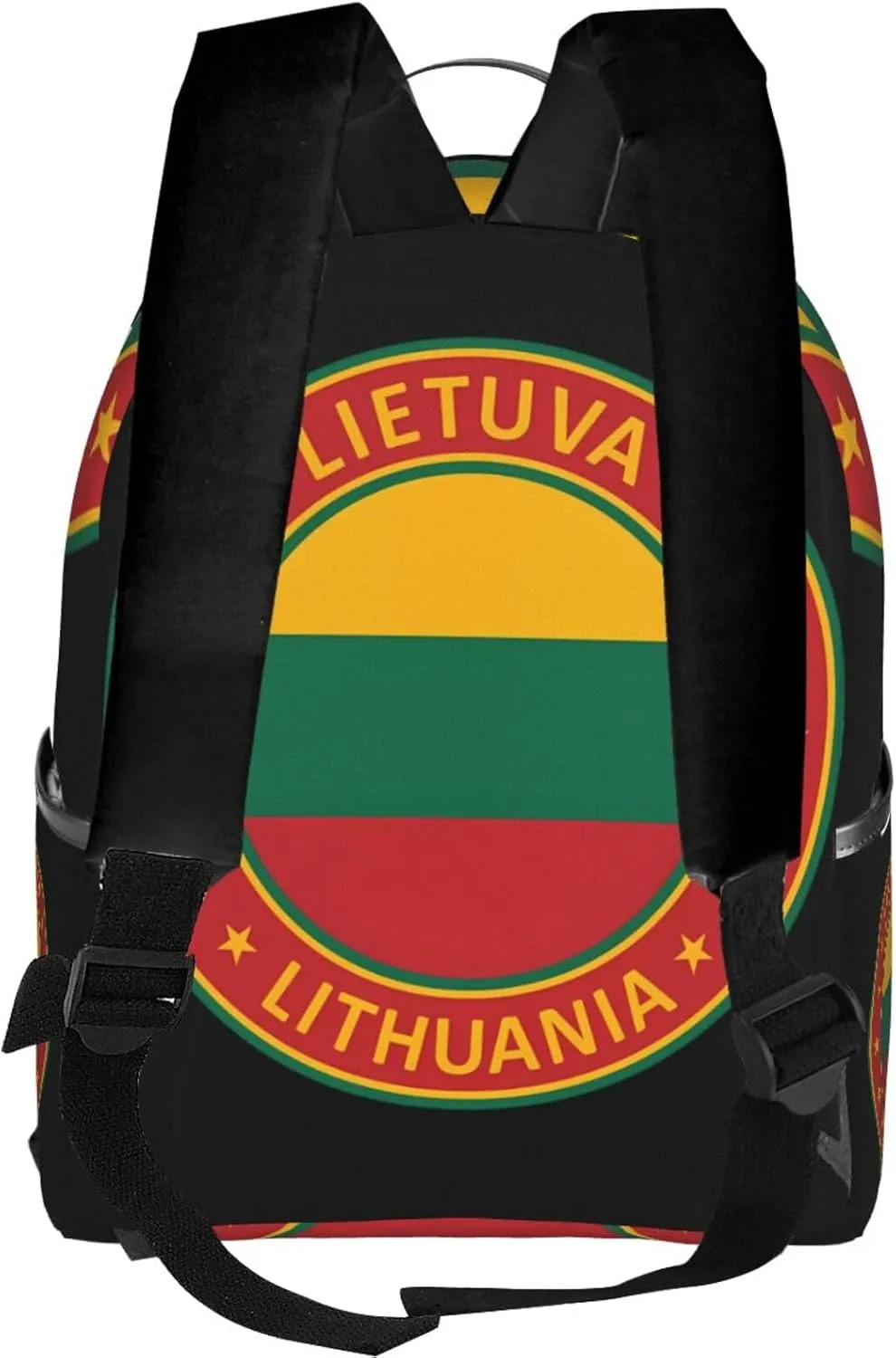 Lithuania Lietuva Flag Casual Backpacks Laptop Backpack Carry-on Daypack Sports Travel Rucksack Lightweight Working Bag for Outdoor Hiking Cycling Walking