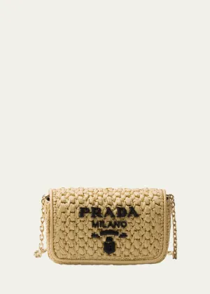 Logo Crochet Clutch Bag