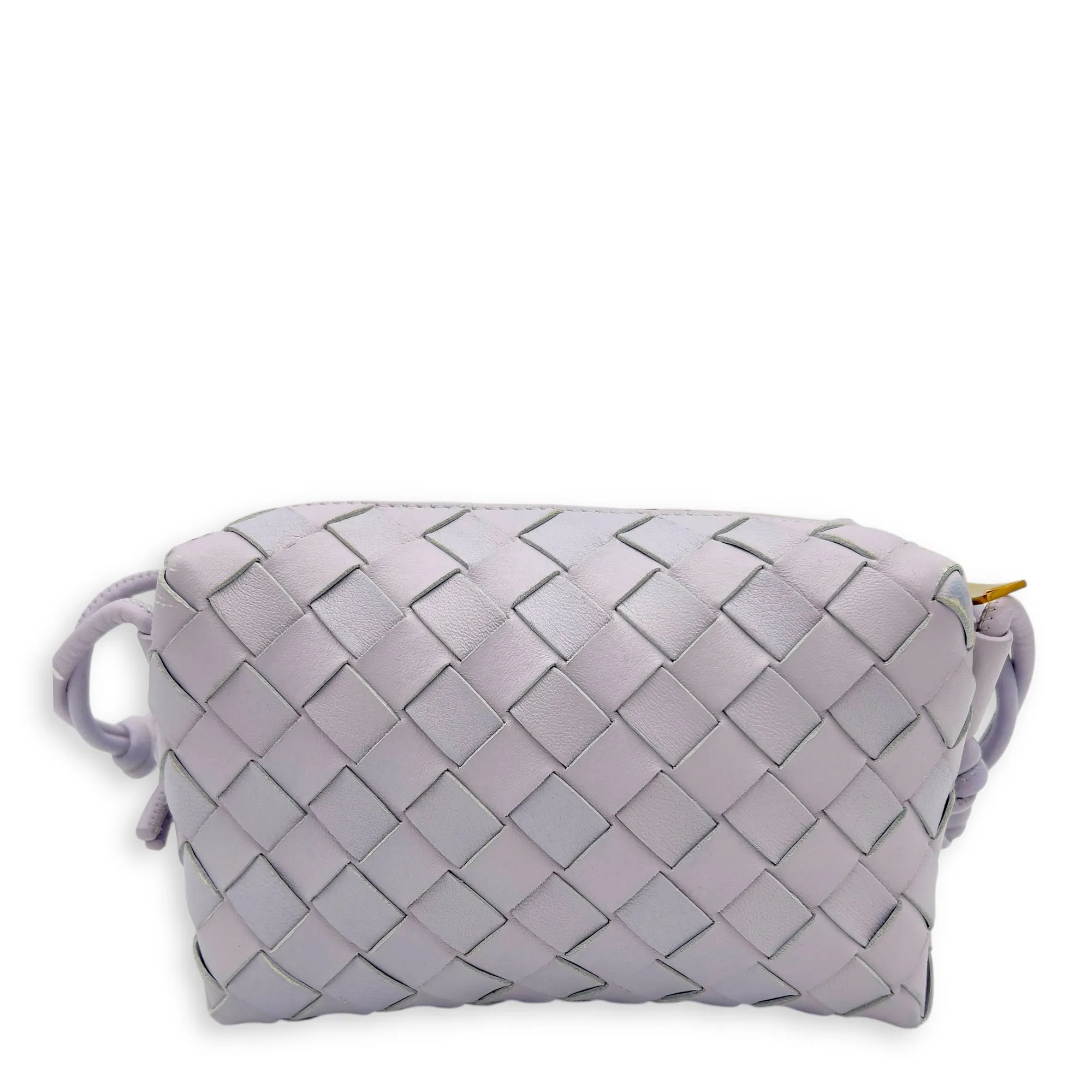 Loop Crossbody Bag Purple in Lambskin, Gold hardware