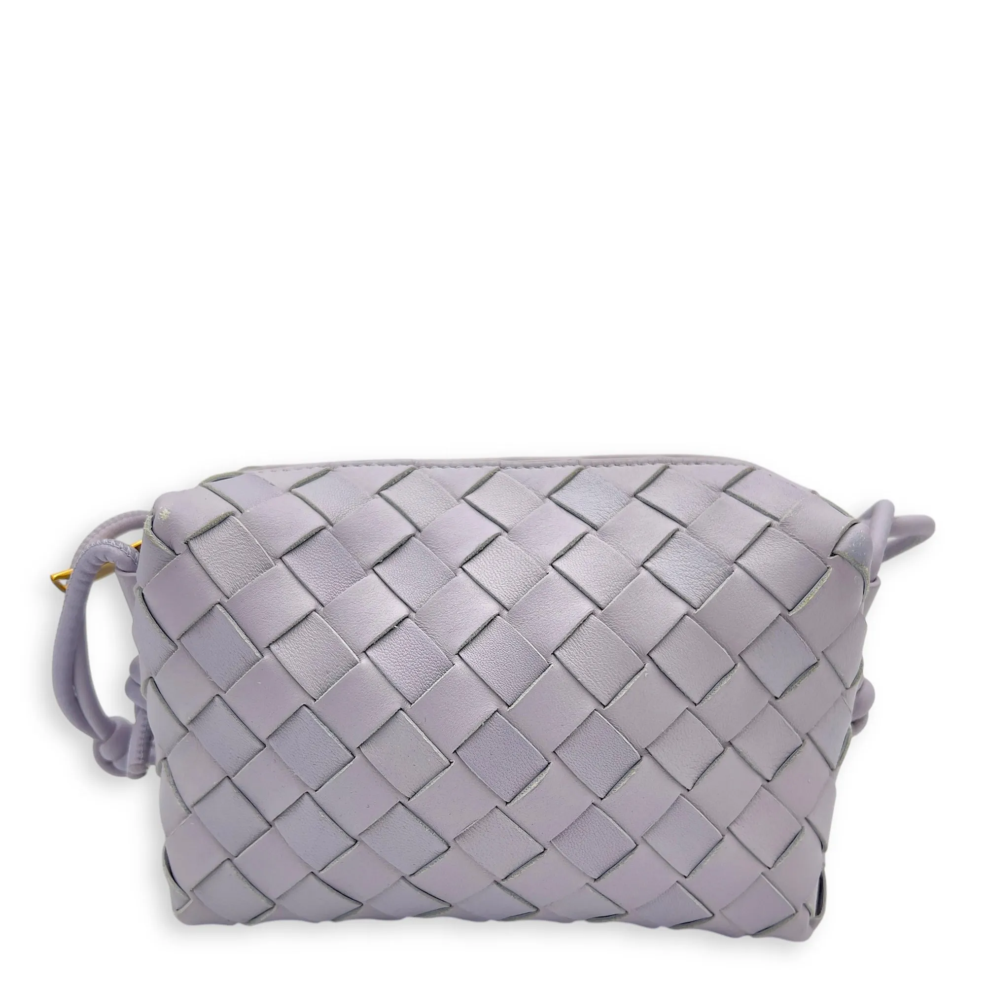 Loop Crossbody Bag Purple in Lambskin, Gold hardware