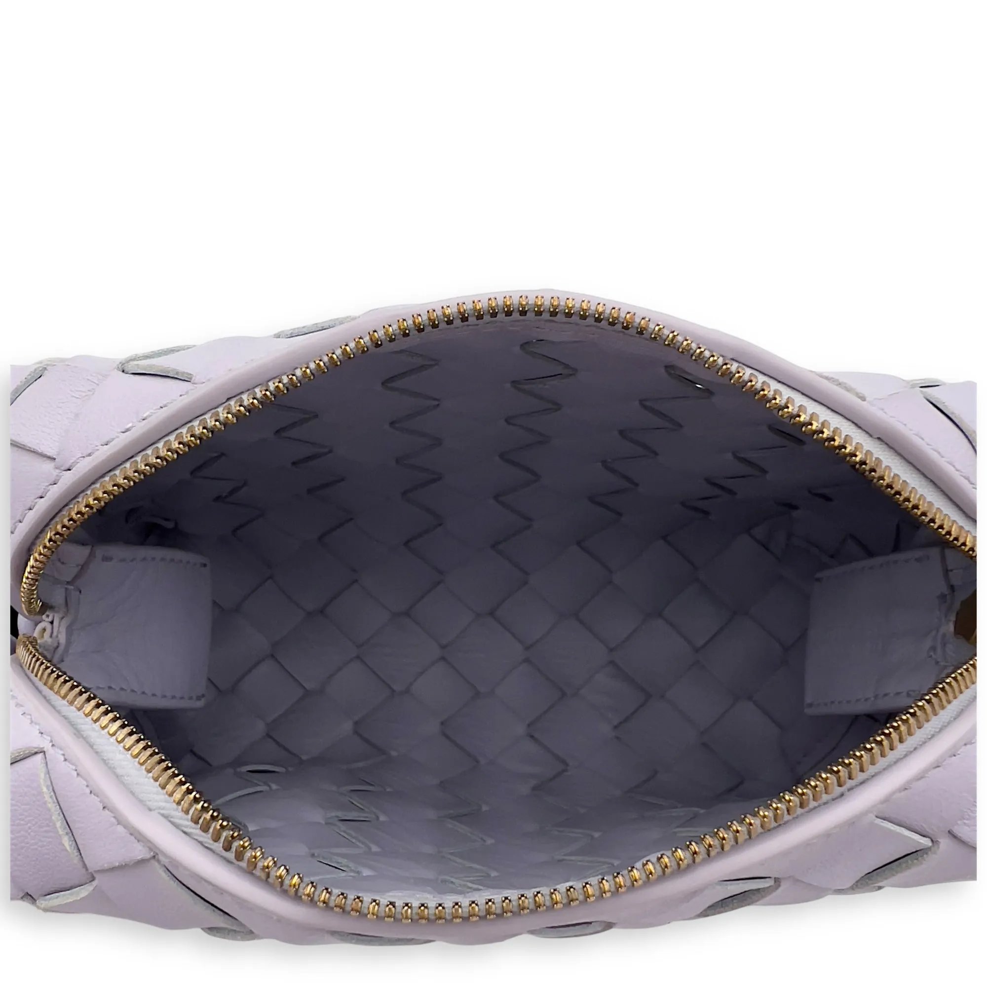Loop Crossbody Bag Purple in Lambskin, Gold hardware