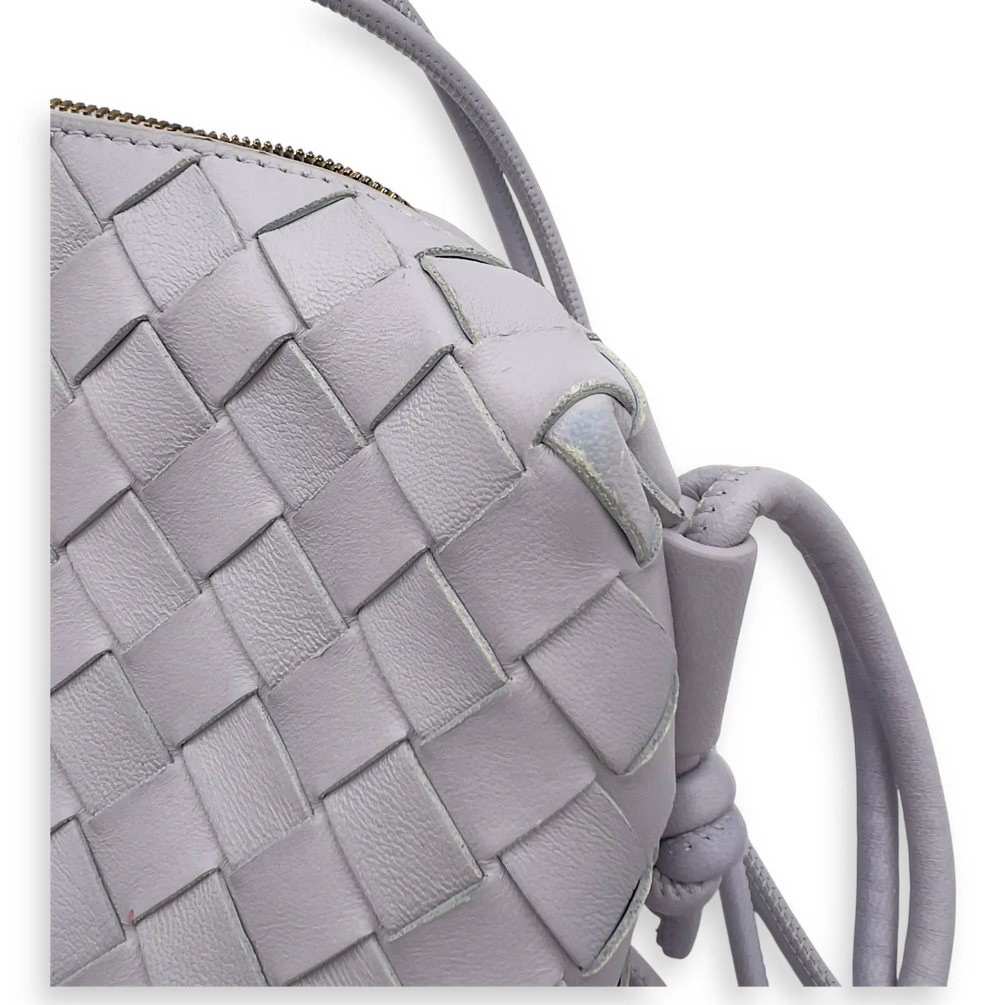 Loop Crossbody Bag Purple in Lambskin, Gold hardware