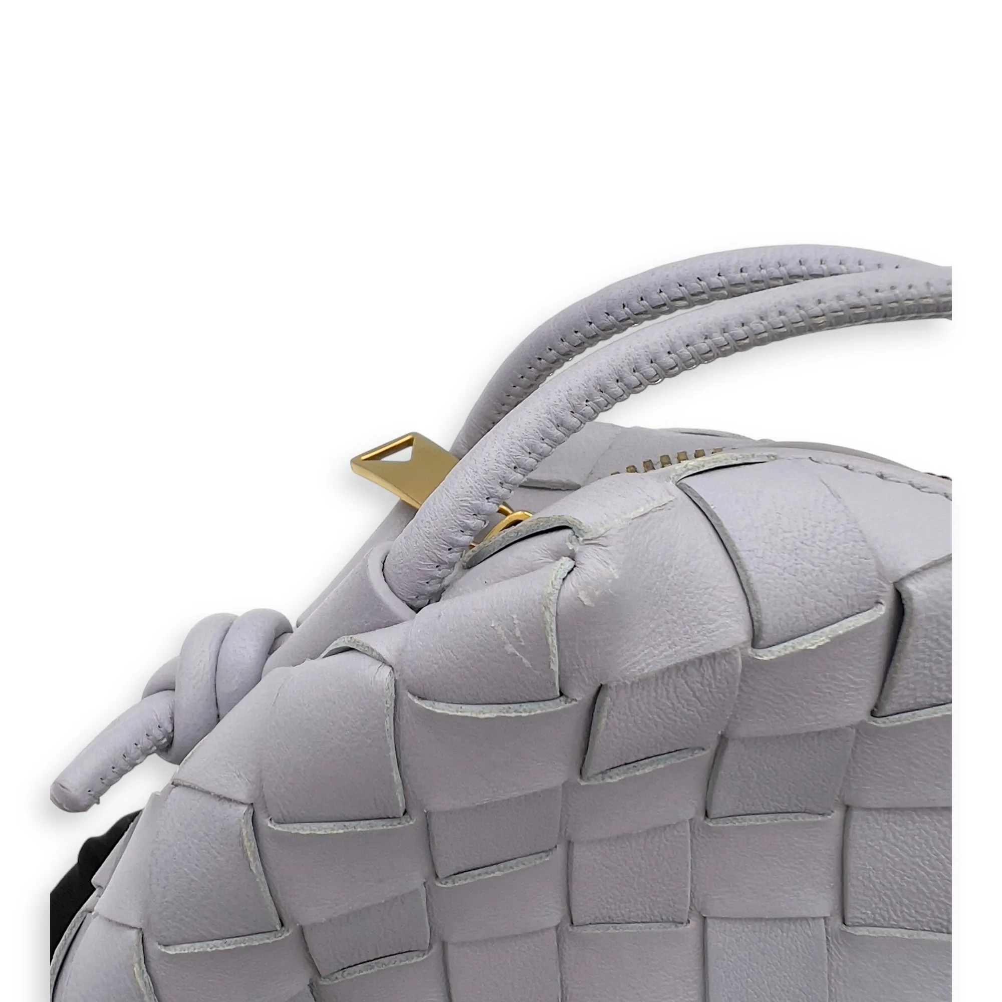 Loop Crossbody Bag Purple in Lambskin, Gold hardware