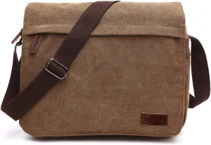 LOSMILE Men's Shoulder Bags, Canvas Shoulder Bags, Laptop Bag, School Bag, for School and Work, for Men and Women