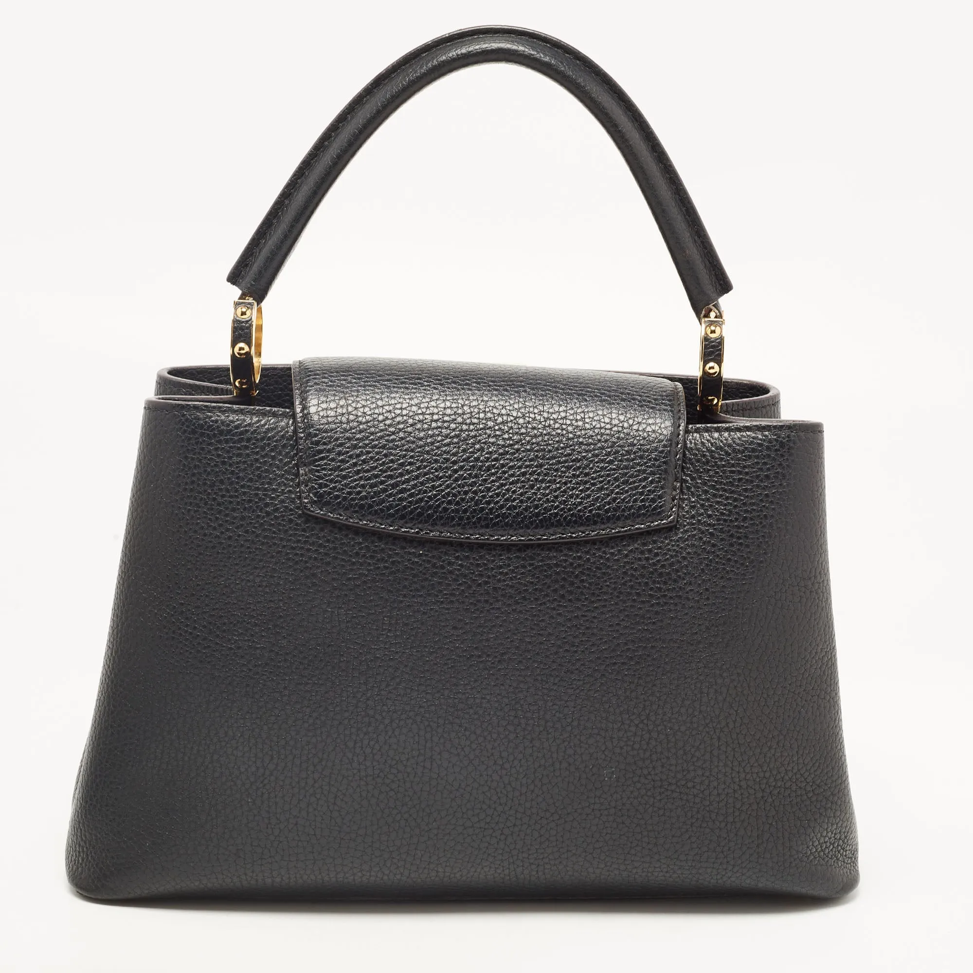 LOUIS VUITTON Black Taurillon Leather Capucines PM Bag