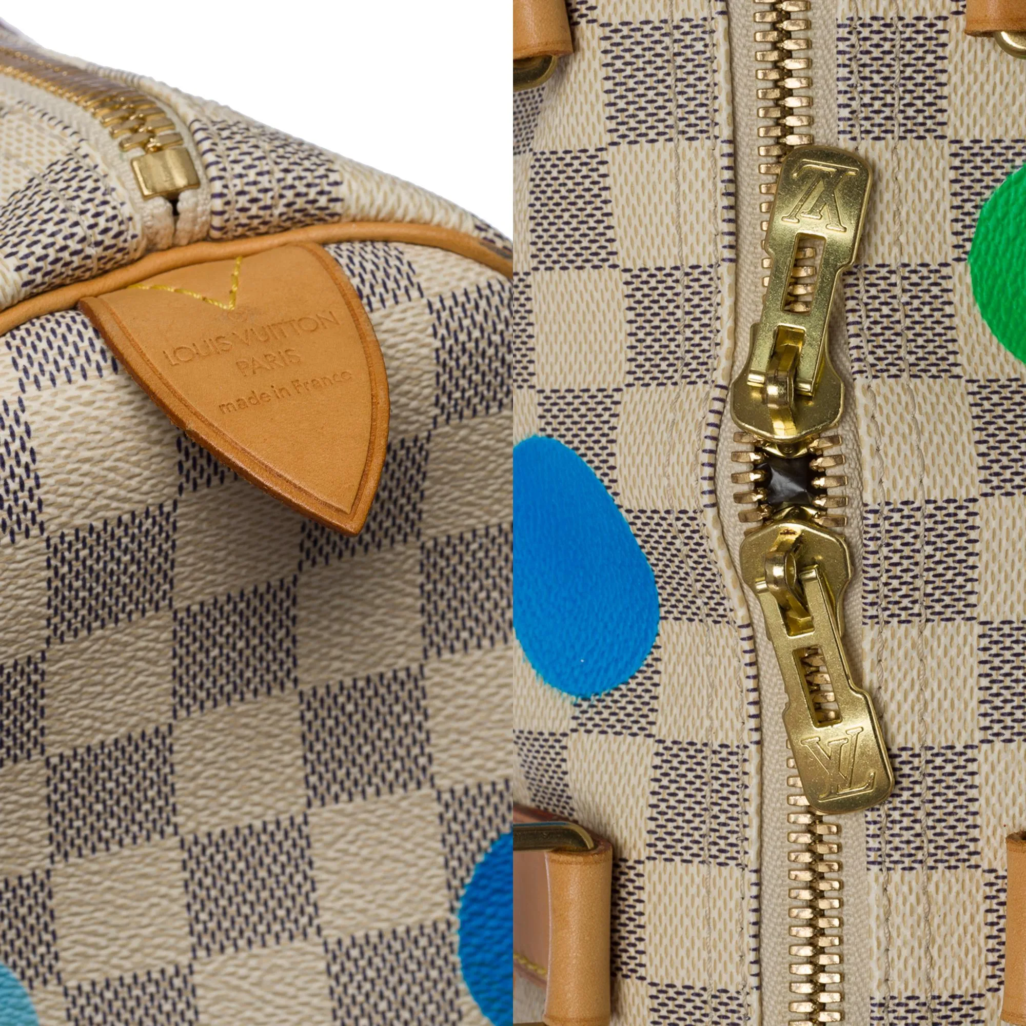 LOUIS VUITTON Customized "Summer X Spring" Keepall 50 travel bag in azure canvas