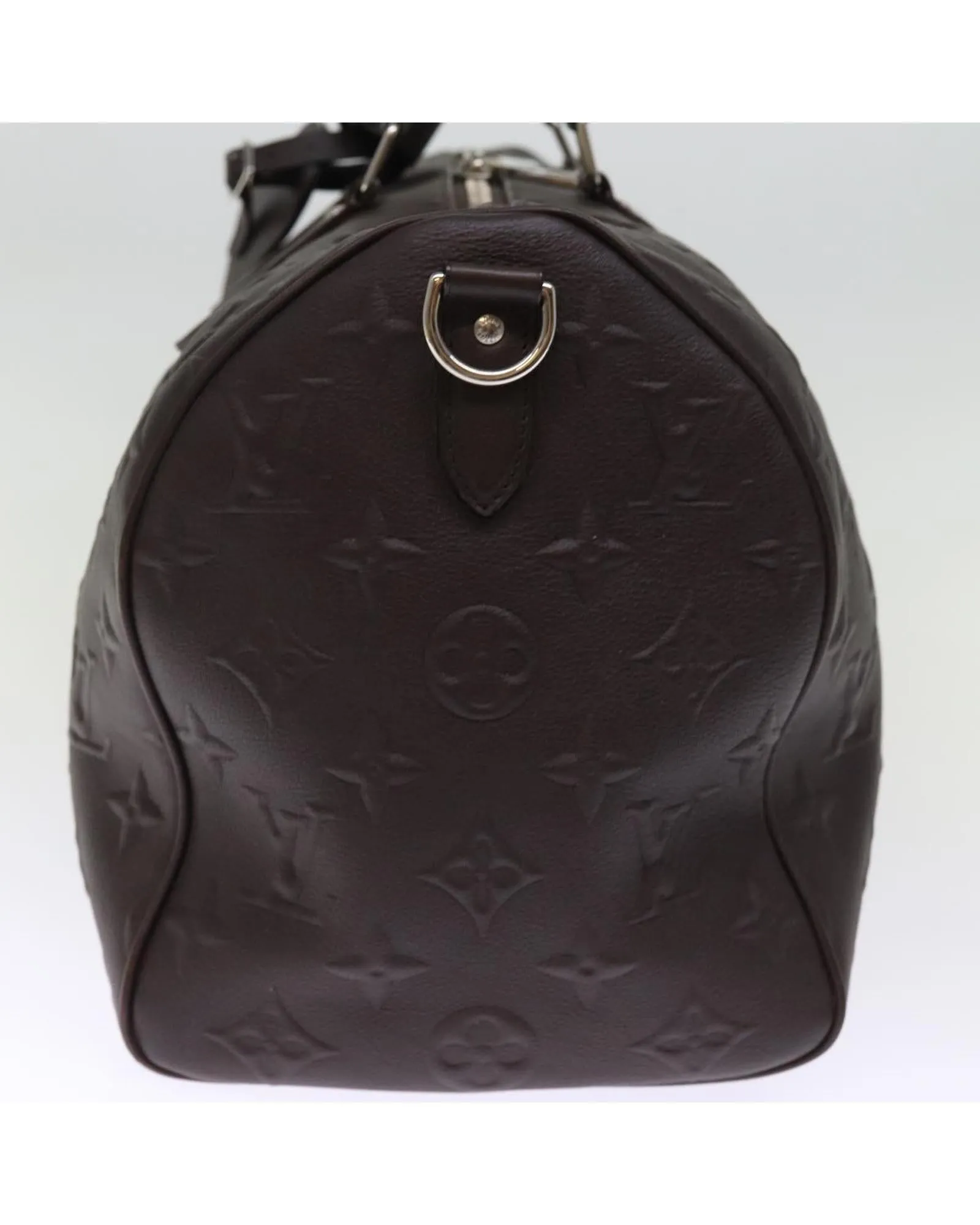 LOUIS VUITTON Keepall Bandouliere 55 Travel Bag Brown Monogram Embossed Leather M41416