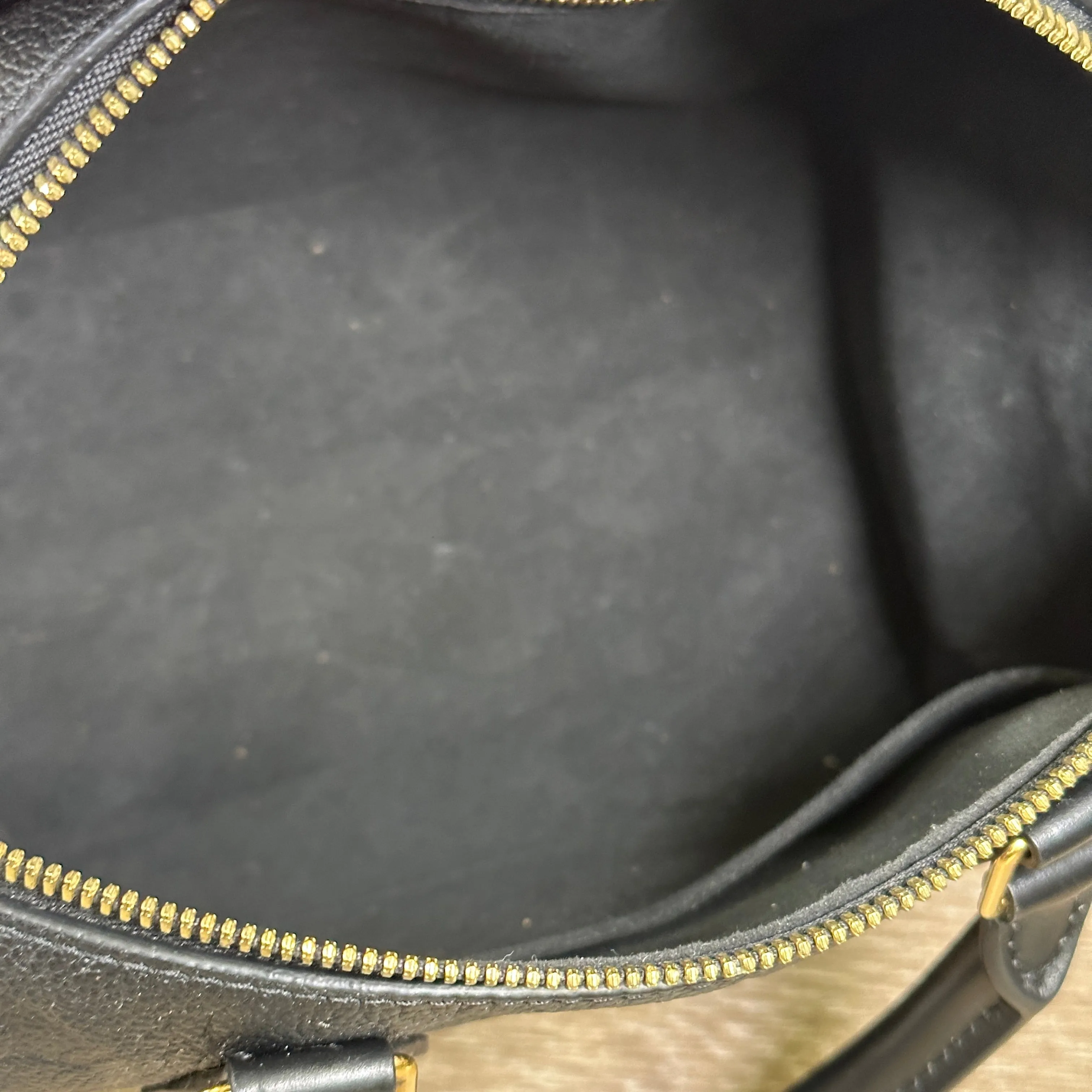 Louis Vuitton Speedy Bandoulière 25 - Giant Empriente Leather - Black