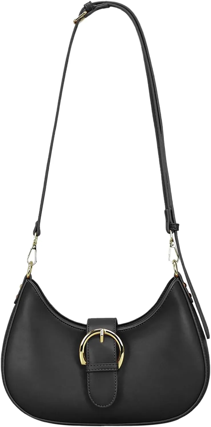 Luna Crossbody Bag for Women Small Crescent Shoulder Purse with Adjustable Strap Cute Mini Handbags for Going Out