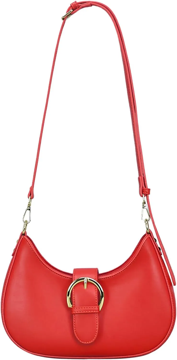 Luna Crossbody Bag for Women Small Crescent Shoulder Purse with Adjustable Strap Cute Mini Handbags for Going Out