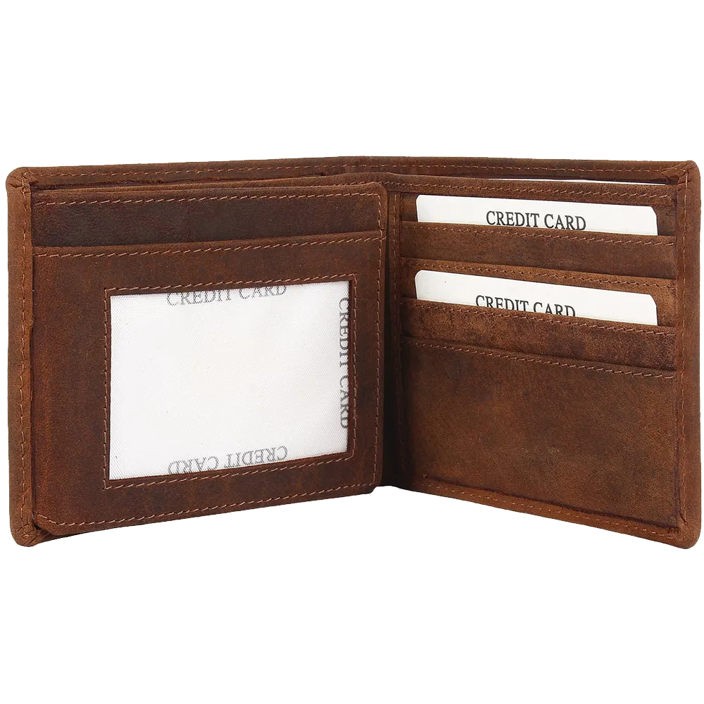 Luxury Leather Trifold Wallets For Men Extra Capacity For Credit Cards