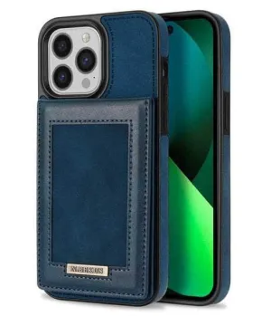 Luxury Vegan Leather iPhone 14 Pro Max Wallet Card Slots Holder