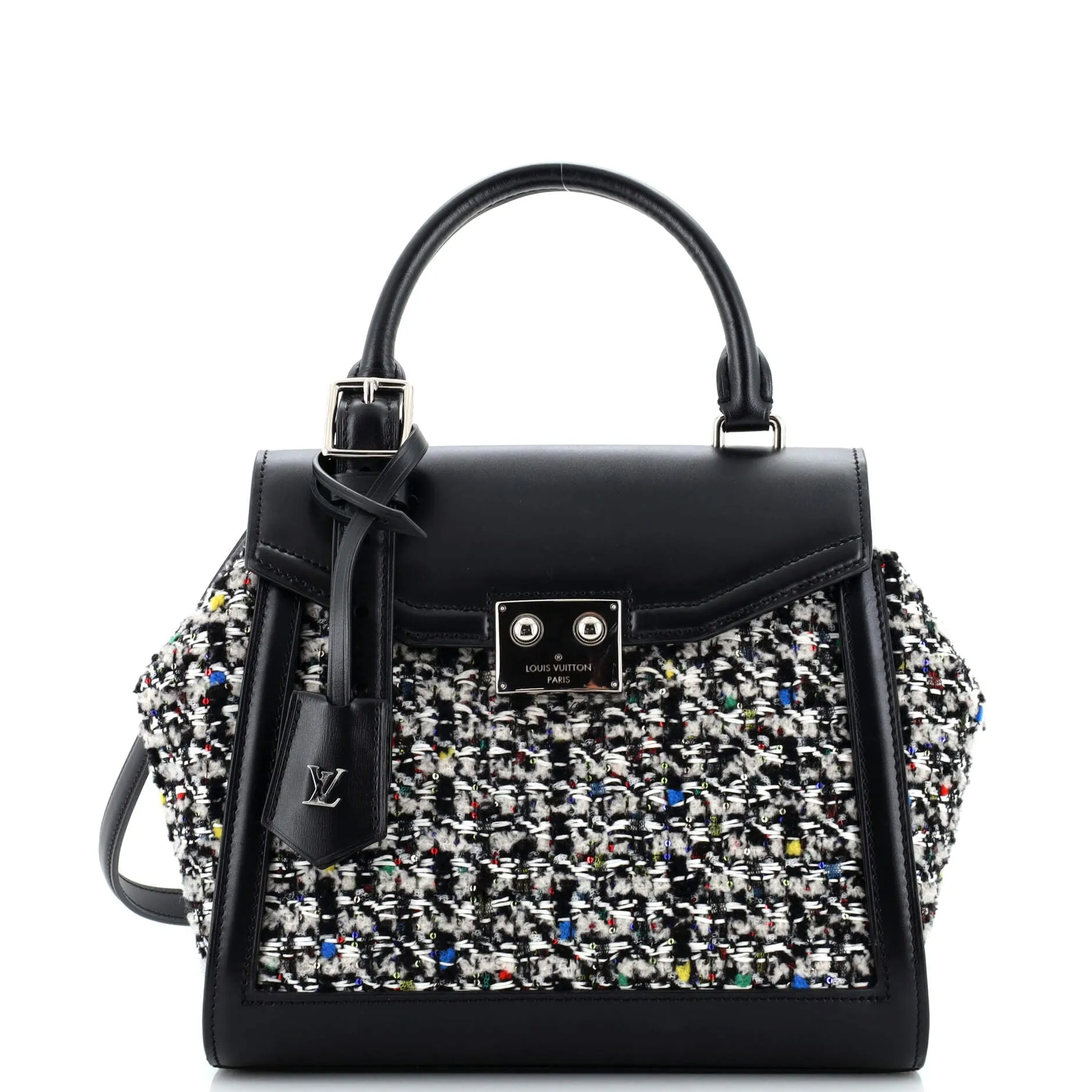 LV Arch Bag Tweed with Leather PM