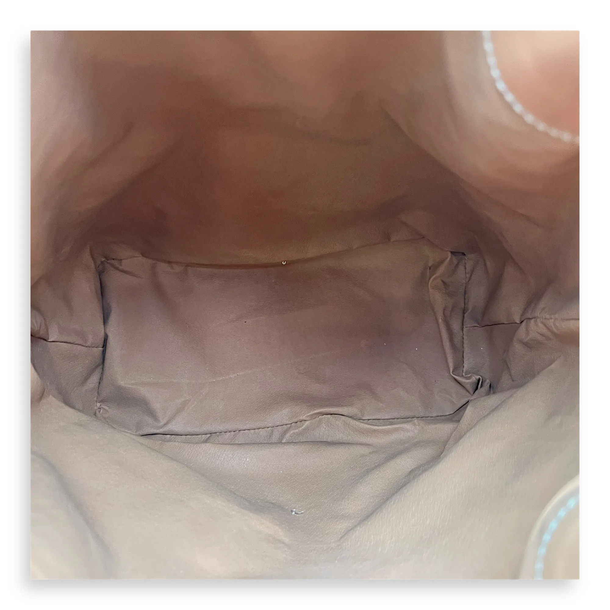 Macadam Bucket Bag Brown in Coated Canvas, Gold hardware