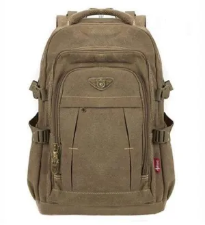Man's Canvas Backpack Large Capacity Rucksack Shoulder Bag