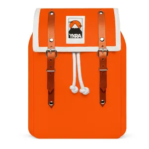 Matra Mini S Leather Backpack in Orange by YKRA