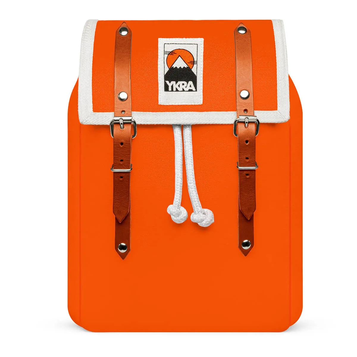 Matra Mini S Leather Backpack in Orange by YKRA