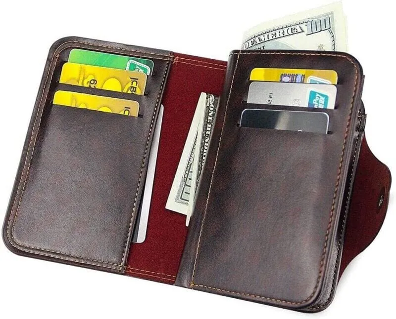 MBLeatherZ™ Genuine Leather Bifold Wallet: RFID Blocking, Credit Card/ID Holder