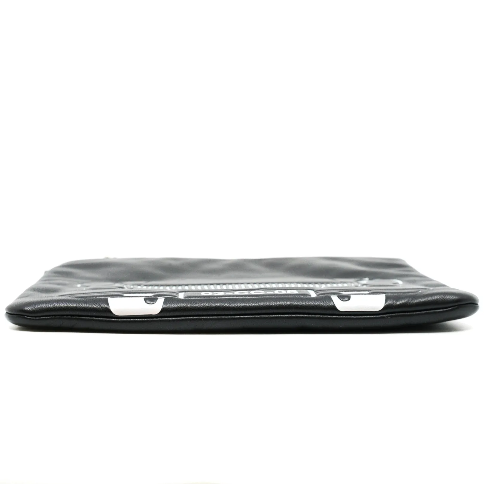Medium Black Lambskin Leather Cuba Car Cosmetic Case PHW Seri 23