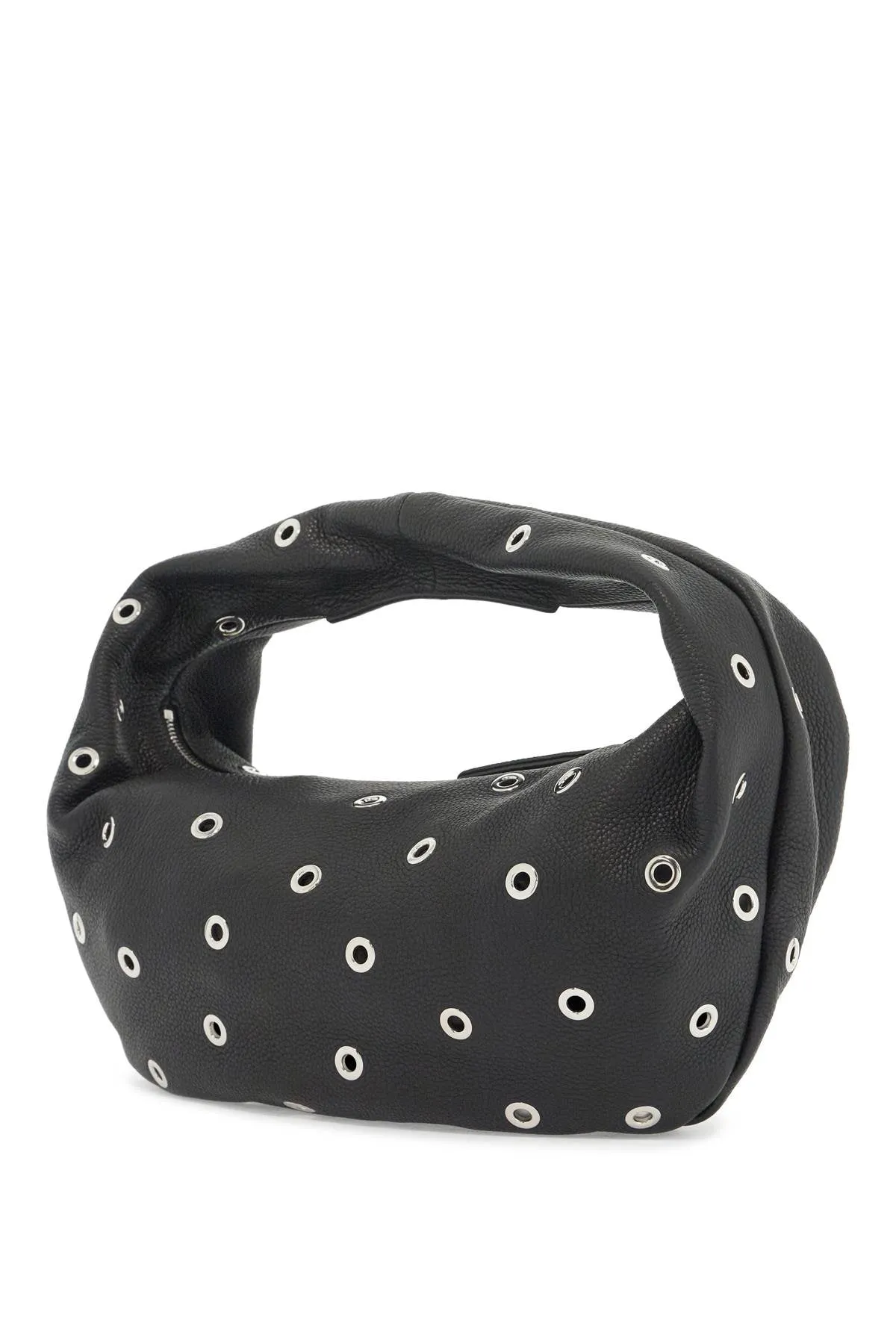 medium olivia hobo bag with eyelets H6015 918 BLACK