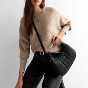 Medium Quilted Hobo Bag Women Leather Handbag  Art#872 -#22