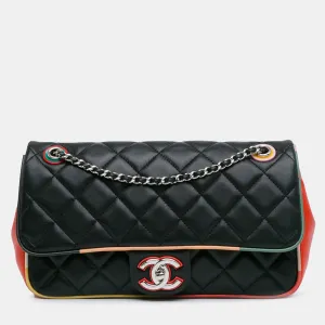 Medium Quilted Lambskin Cuba Color Flap Bag