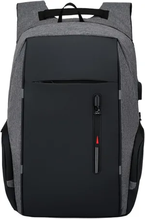 Men Business Bag Laptop Bag Multifunctional USB Backpack Large Capacity Kids Carry on Luggage with (Grey, One Size)