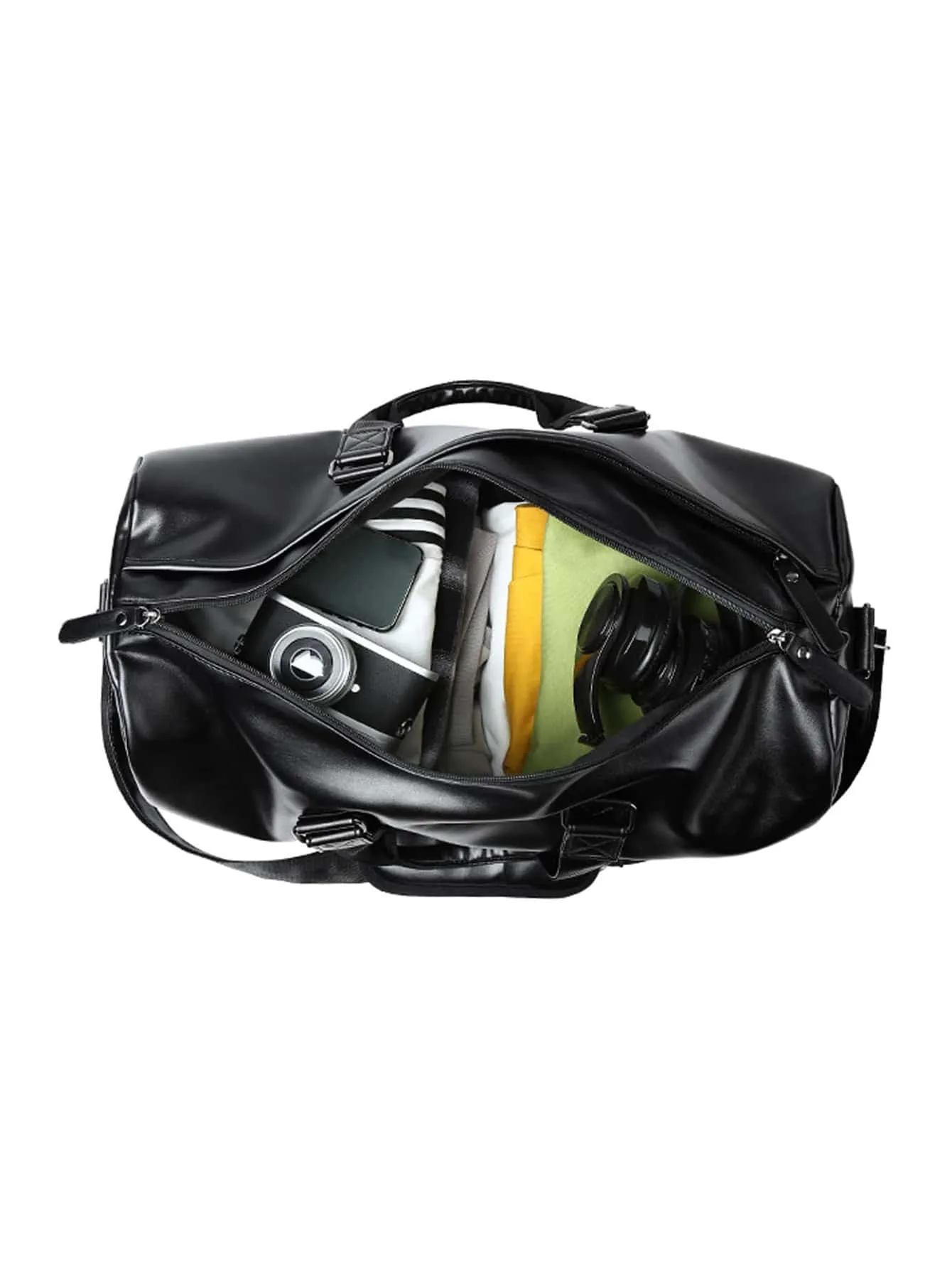 Men Letter Patch Decor Duffel Bag