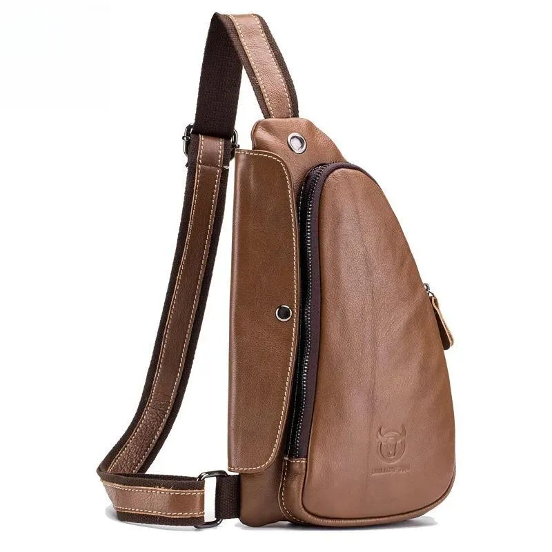 Men's Casual Messenger Bag Men's Headphones Chest Bags Messenger Bag's Leather Chest Bag For Men