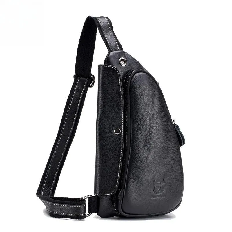 Men's Casual Messenger Bag Men's Headphones Chest Bags Messenger Bag's Leather Chest Bag For Men