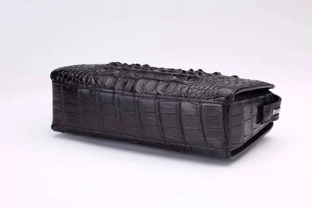 Mens Classic Genuine Crocodile Leather With Password Code Lock