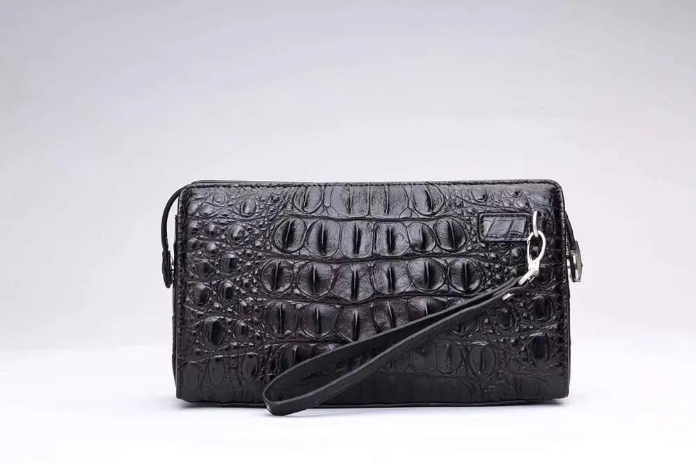 Mens Classic Genuine Crocodile Leather With Password Code Lock