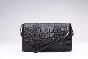Mens Classic Genuine Crocodile Leather With Password Code Lock