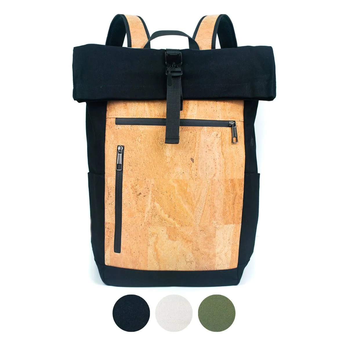 Men's Cork and Canvas Laptop Backpack (BAG-2286)