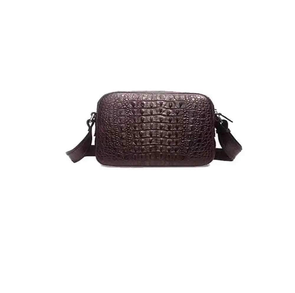Men's  Crocodile Leather Small Ipad Messenger Bags ,Cross body Bags
