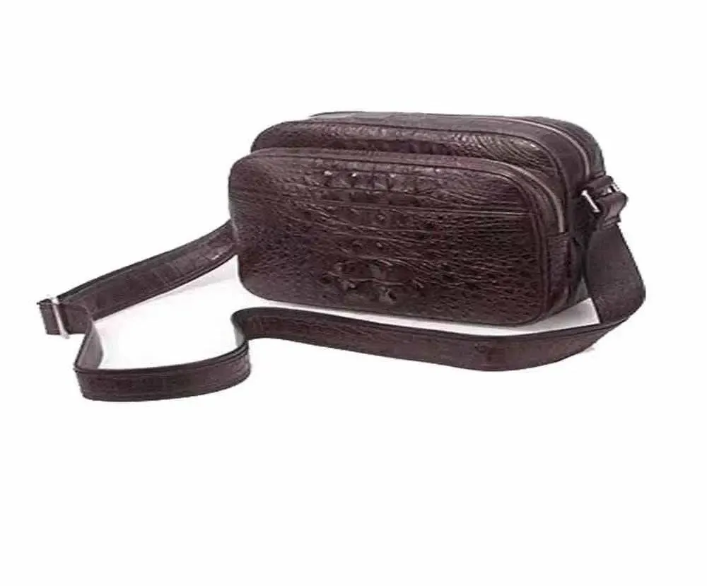 Men's  Crocodile Leather Small Ipad Messenger Bags ,Cross body Bags